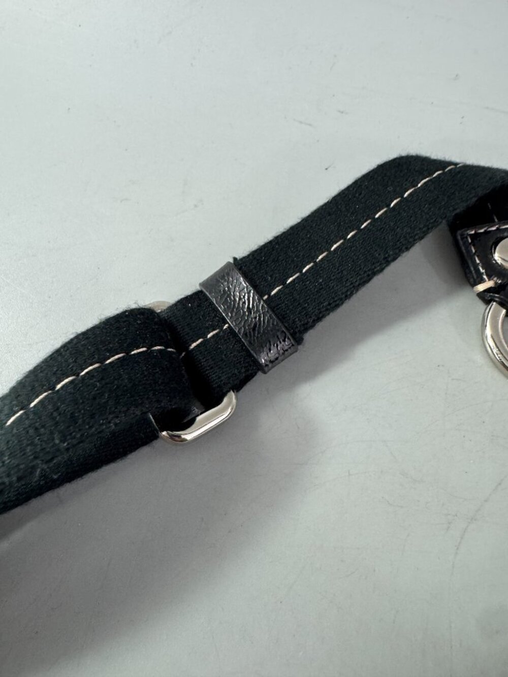 Coach Black Cotton Black Patent Accents Adjustable Strap - Picture 8 of 10